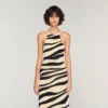 Zebra print knit maxi dress Zebra print knit maxi dress