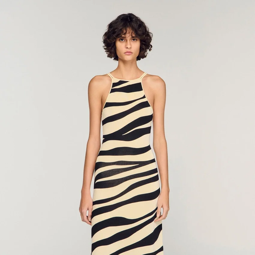 Zebra print knit maxi dress Zebra print knit maxi dress