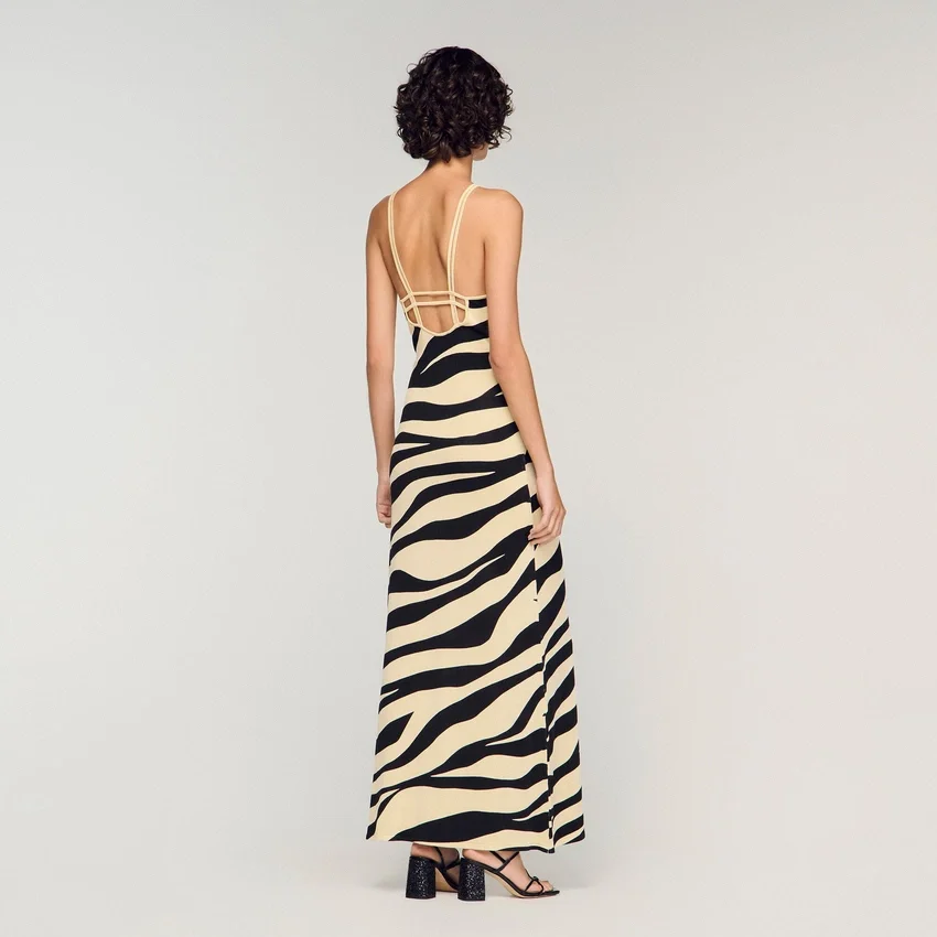 Zebra print knit maxi dress Zebra print knit maxi dress