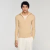 Zip cardigan with standing collar Zip cardigan with standing collar