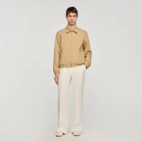 Zip-up cotton jacket
