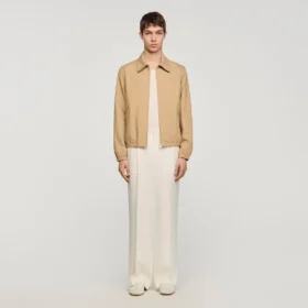 Zip-up cotton jacket