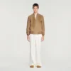 Zip-up split suede jacket Zip-up split suede jacket