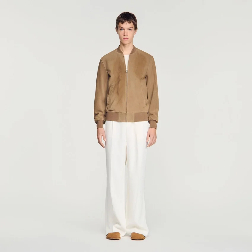 Zip-up split suede jacket Zip-up split suede jacket