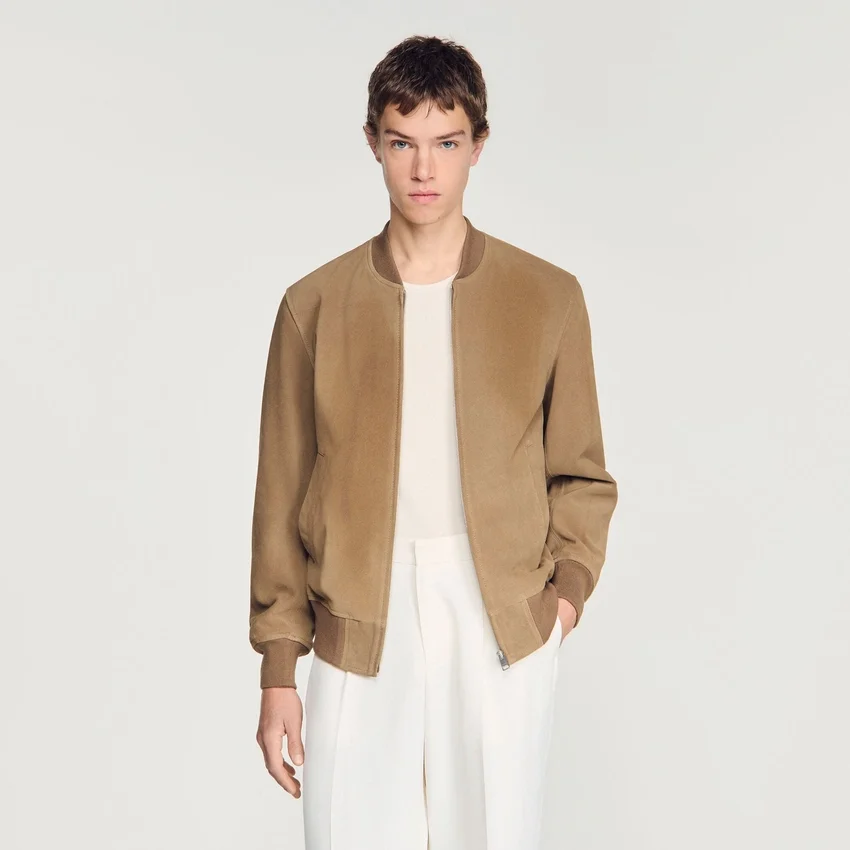 Zip-up split suede jacket Zip-up split suede jacket