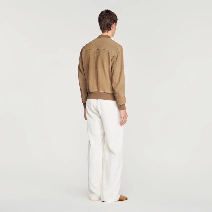 Zip-up split suede jacket Zip-up split suede jacket