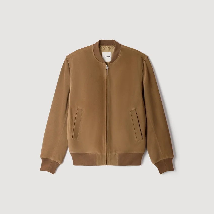 Zip-up split suede jacket Zip-up split suede jacket