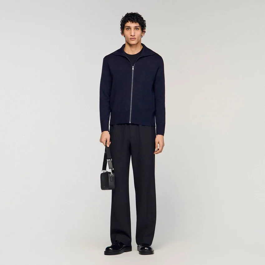 Zip-up wool cardigan Zip-up wool cardigan