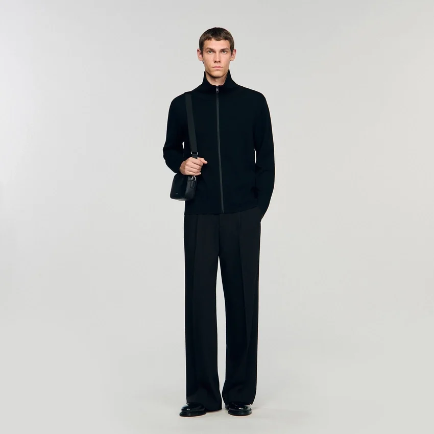 Zip-up wool cardigan Zip-up wool cardigan
