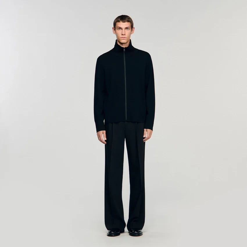 Zip-up wool cardigan Zip-up wool cardigan