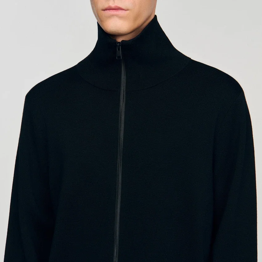 Zip-up wool cardigan Zip-up wool cardigan