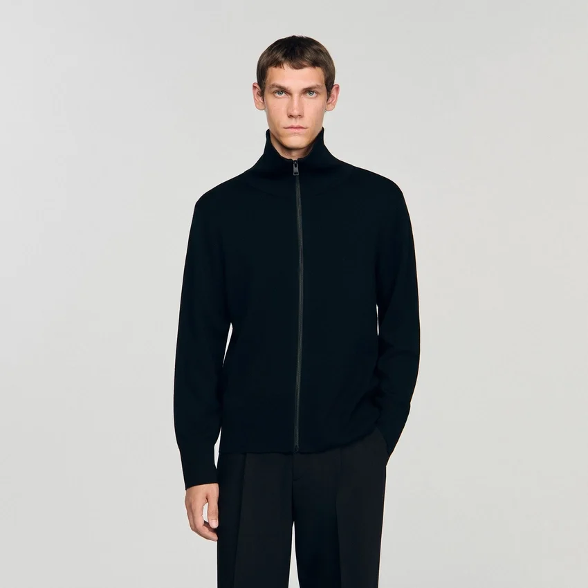Zip-up wool cardigan Zip-up wool cardigan