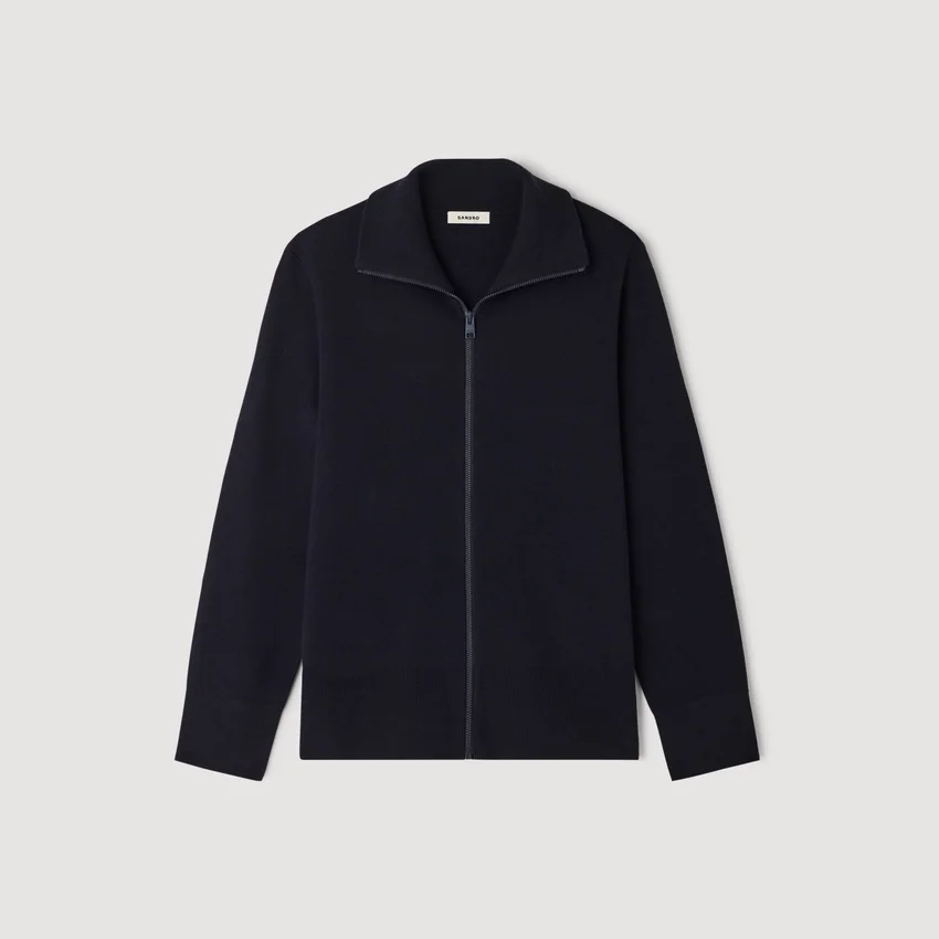 Zip-up wool cardigan Zip-up wool cardigan