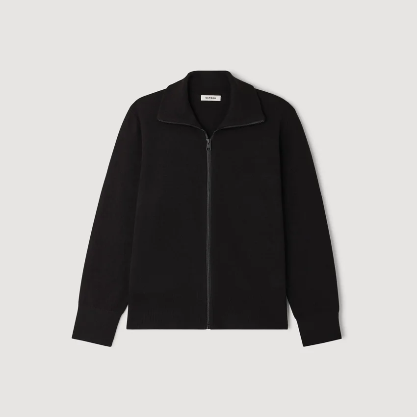 Zip-up wool cardigan Zip-up wool cardigan