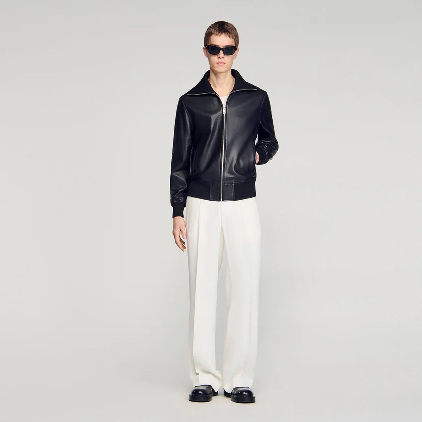 Zipped leather jacket Zipped leather jacket