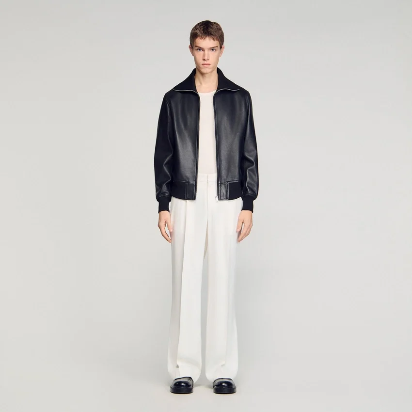 Zipped leather jacket Zipped leather jacket