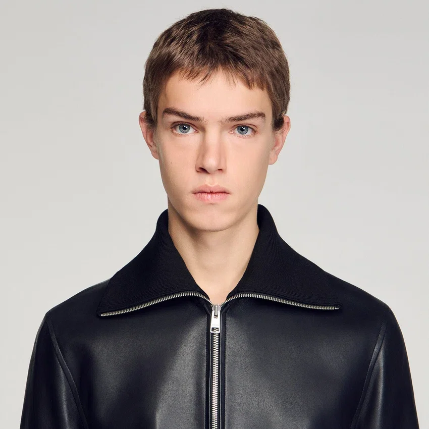 Zipped leather jacket Zipped leather jacket