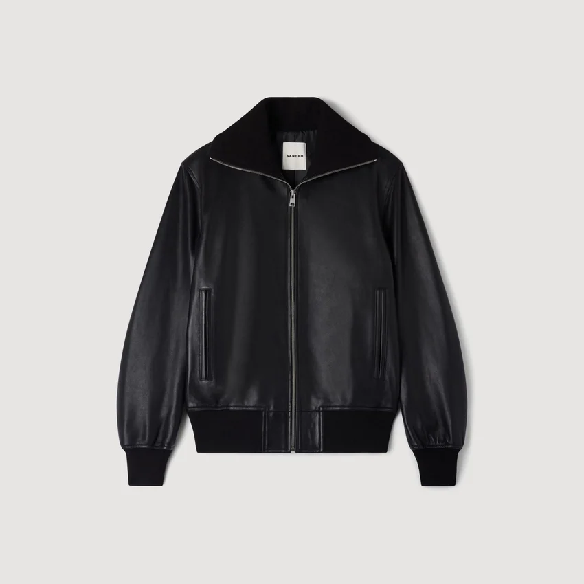 Zipped leather jacket Zipped leather jacket