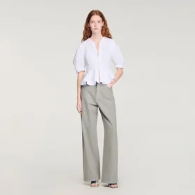 Zipped peplum shirt
