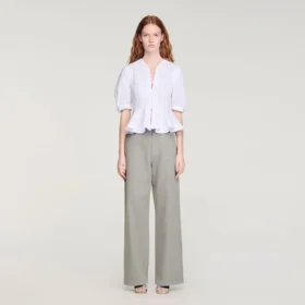 Zipped peplum shirt