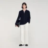 Zipped viscose knit cardigan Zipped viscose knit cardigan