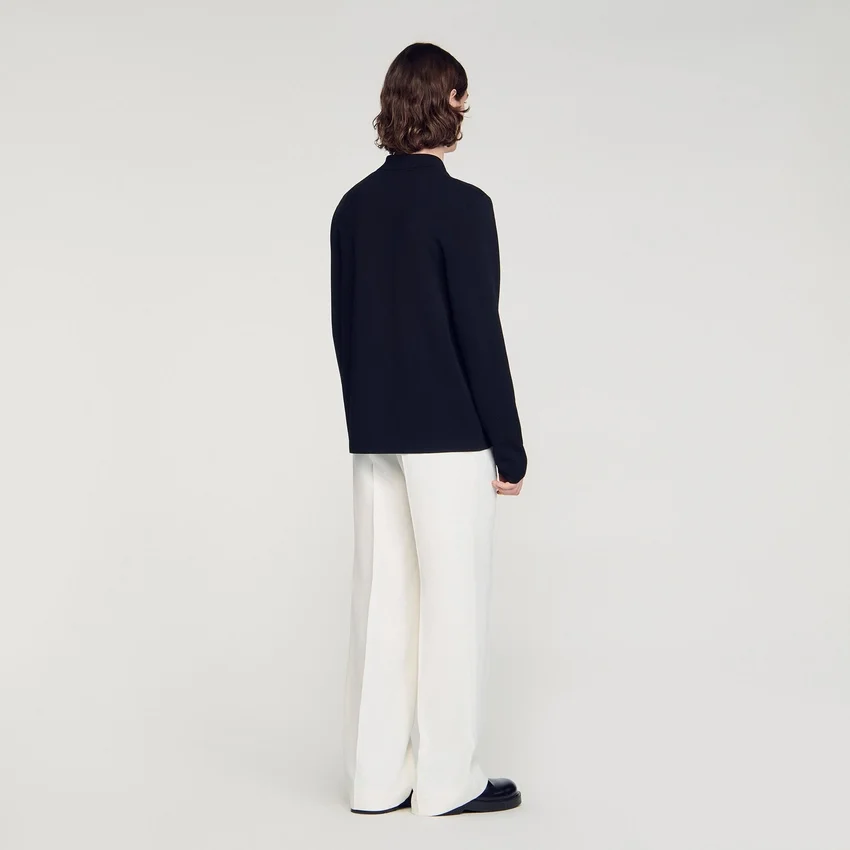 Zipped viscose knit cardigan Zipped viscose knit cardigan